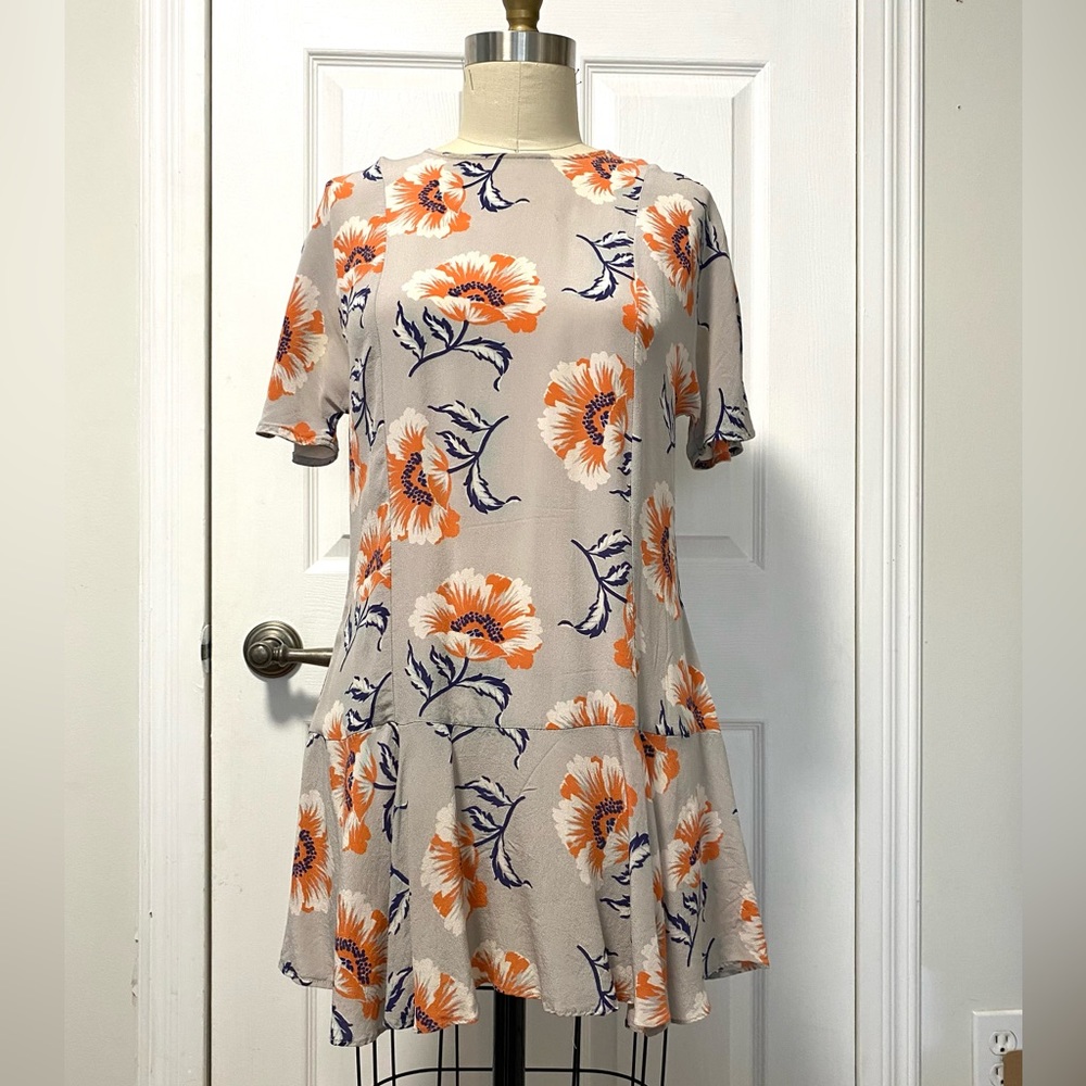 TOPSHOP BOUTIQUE silk floral mini dress
